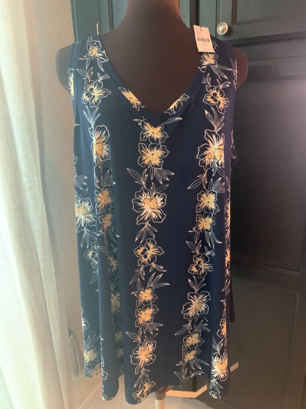 Lane Bryant Swing Tank NWT 18/20 Blue Floral Print